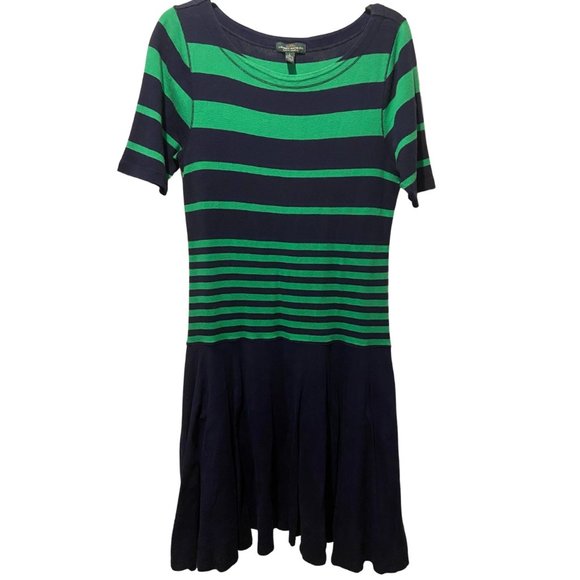 Lauren Ralph Lauren dropped waist stripped dress sz L - Picture 3 of 8